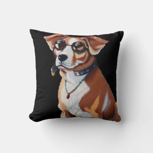 Jack dog throw pillow