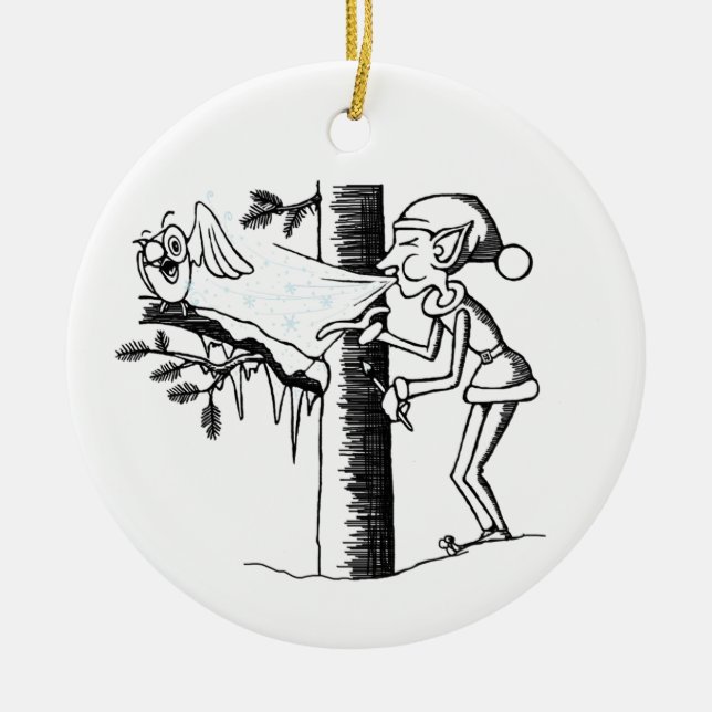 Jack Frost Ceramic Ornament (Front)