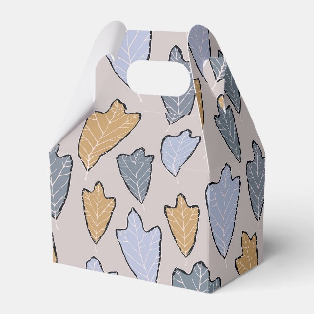 Jack Frost Leaves Pattern Favor Box (Back Side)