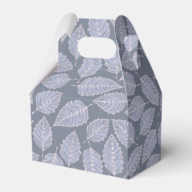 Jack Frost Leaves Pattern Favor Box (Back Side)