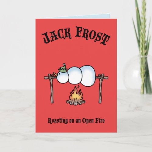 Jack Frost Roasting Holiday Card