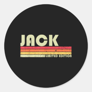Jack Gift Name Personalized Funny Retro Vintage Classic Round Sticker