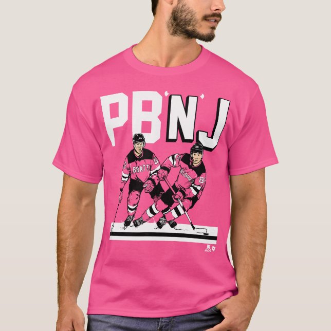Jack Hughes Jesper Bratt Pb J New Jersey Hockey T-Shirt (Front)
