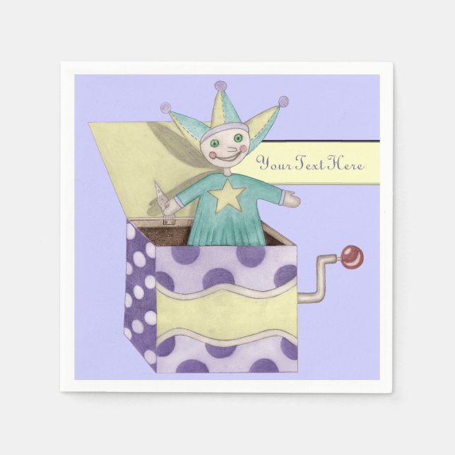 Jack-in-the-Box - Traditional Toys (pastel) Napkins (Front)