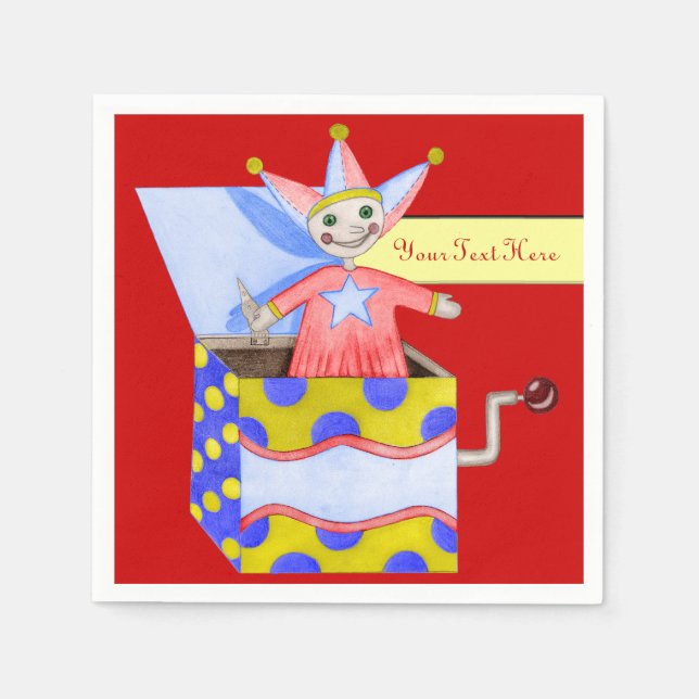 Jack-in-the-Box - Traditional Toys (Primary Colour Napkins (Front)