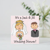 Jack & Jill Bride Groom Wedding Shower Invitations (Standing Front)