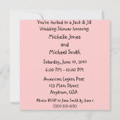 Jack & Jill Bride Groom Wedding Shower Invitations (Back)
