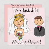 Jack & Jill Bride Groom Wedding Shower Invitations (Front/Back)