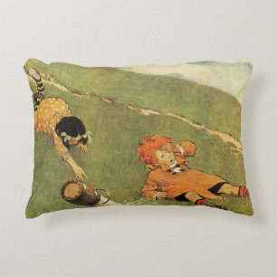 Jack & Jill Fell Down The Hill Nursery Rhyme Accent Pillow