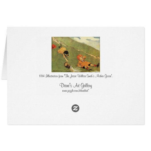 Jack & Jill Nursery Rhyme - Card (Back Horizontal)