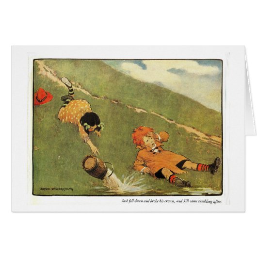 Jack & Jill Nursery Rhyme - Card (Front Horizontal)
