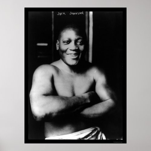 Jack Johnson Boxing 1915 Poster