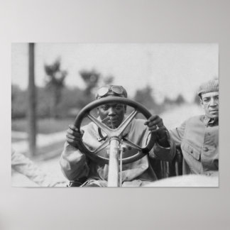 Jack Johnson Driving His Thomas Flyer Poster