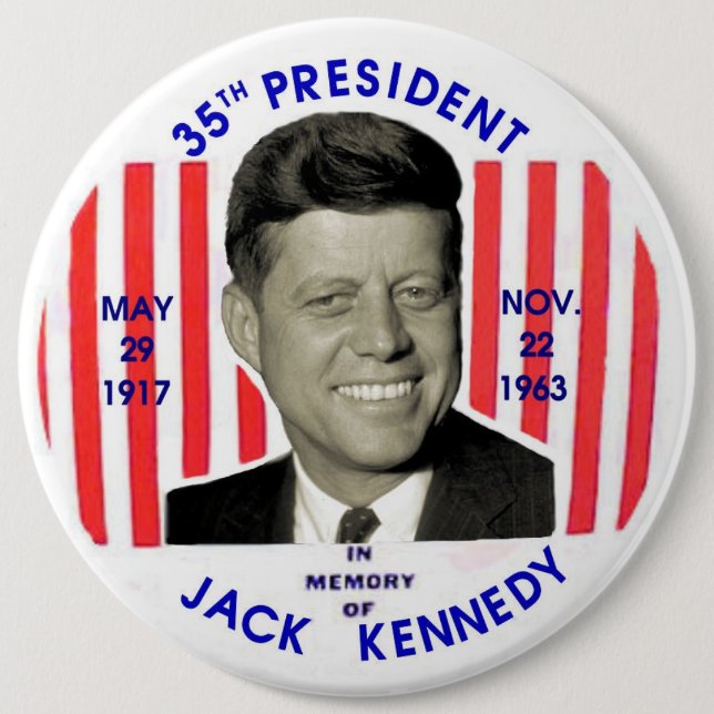 Jack Kennedy memorial pinback Button (Front)