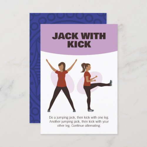 Jack Kick _ Personalized Exercise Fitness Card