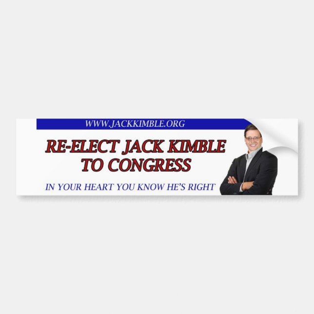 Jack Kimble Bumper Sticker - In Your Heart (Front)