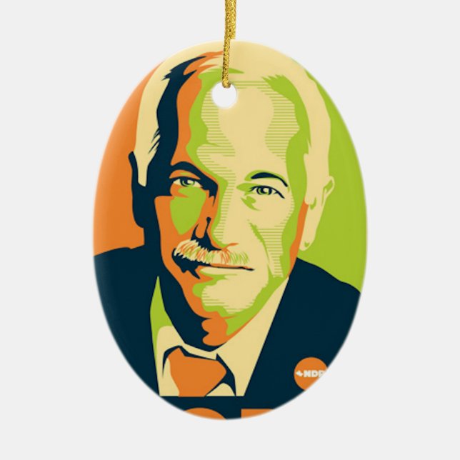 Jack Layton  Commemorative Ornamen Ceramic Ornament (Front)