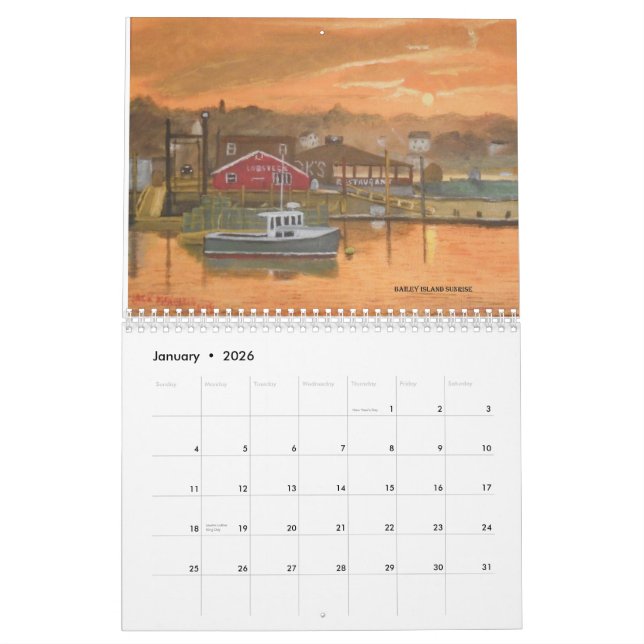Jack Mckenzie Art  2025 Calendar (Jan 2026)
