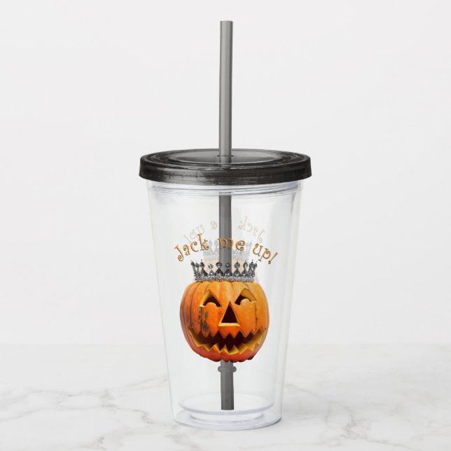"Jack Me Up" Halloween Acrylic Tumbler (Front)