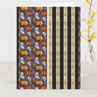 Jack-o-Ghost Purple Stripes Card
