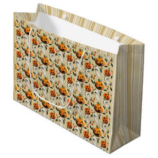 Jack-o-Ghost Yellow Large Gift Bag
