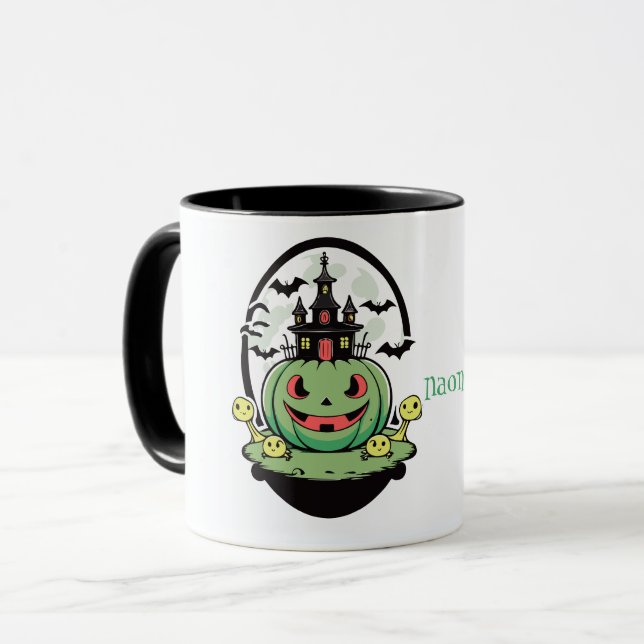 Jack O Lantern and Haunted Mansion Mug (Front Left)
