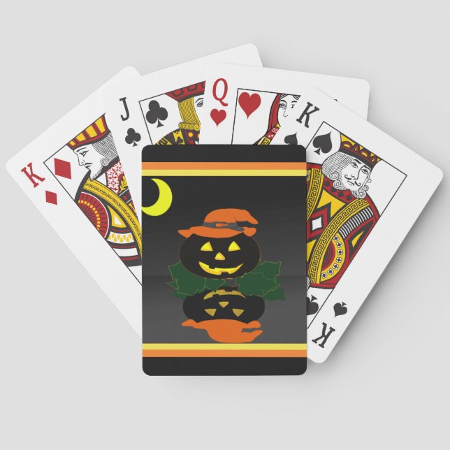 Jack O Lantern and his Reflection - Poker Cards (Back)