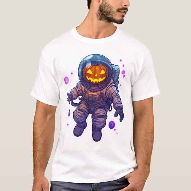 Jack-o'-Lantern Astronaut T-Shirt (Front)