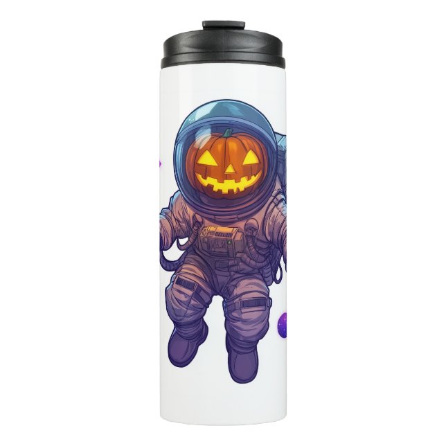 Jack-o'-Lantern Astronaut Thermal Tumbler (Front)