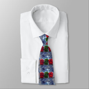 Jack O Lantern Bell Peppers Neck Tie