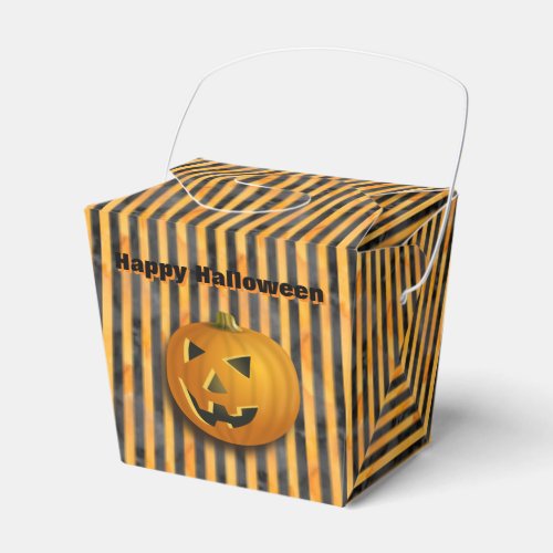 Jack_O_Lantern Black  Orange Striped Goodie Box