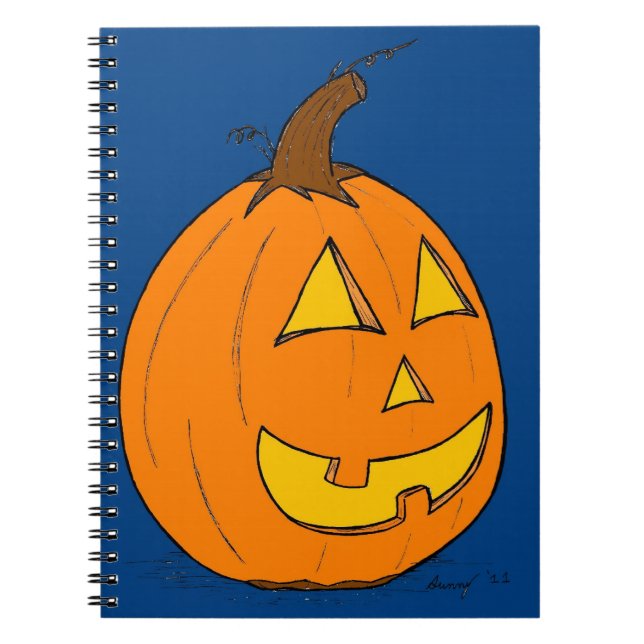 Jack o' Lantern Blue Notebook (Front)