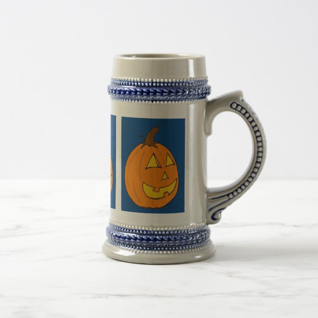 Jack o' Lantern Blue Stein (Right)