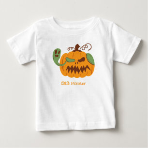 Jack-o'-Lantern & Bones Spooky Halloween Baby T-Shirt