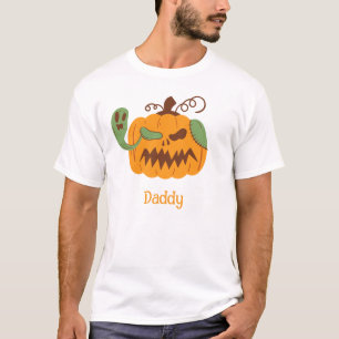 Jack-o'-Lantern & Bones Spooky Halloween Dad T-Shirt