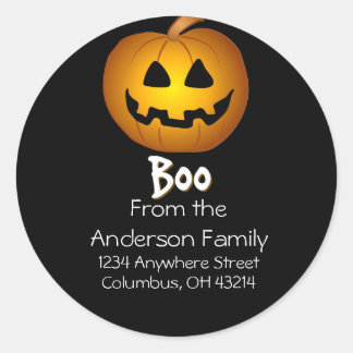 Jack O Lantern Boo Address Labels
