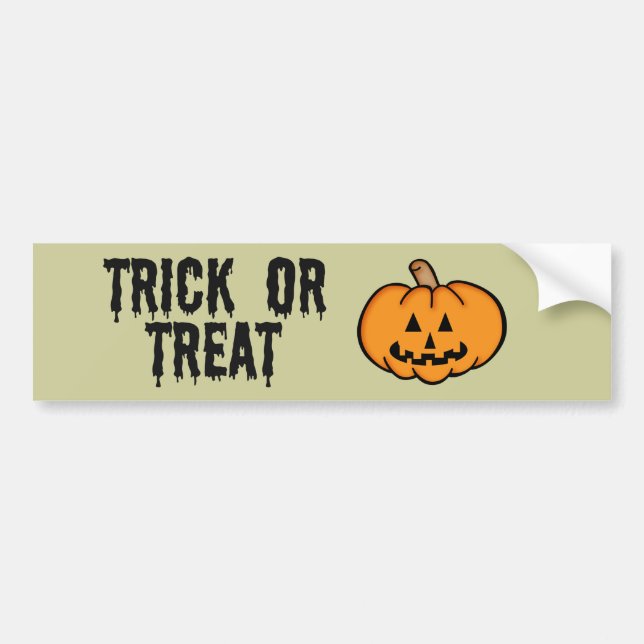 Jack O Lantern Bumper Sticker (Front)