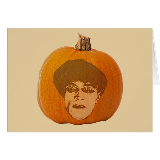 Jack o' Lantern Caligari Face, Halloween Pumpkin (Front Horizontal)