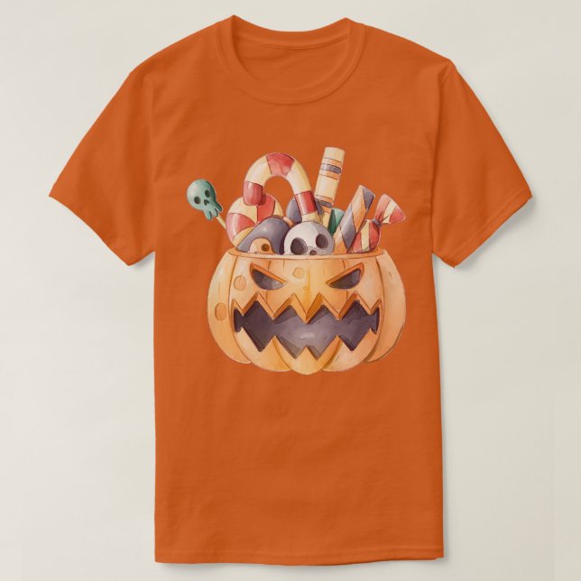 Jack o' lantern Candy Halloween Pumpkin Fall Men W T-Shirt (Design Front)