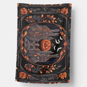 Jack-o-lantern Castle Weatherproof House Flag