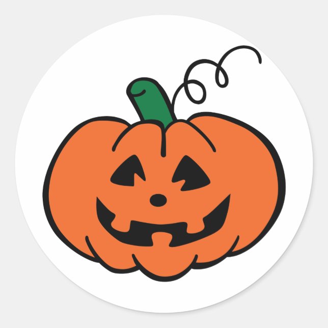 Jack O Lantern Classic Round Sticker (Front)