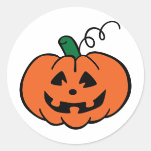 Jack O Lantern Classic Round Sticker