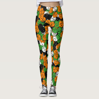 Jack O-Lantern Confetti Leggings - Multi