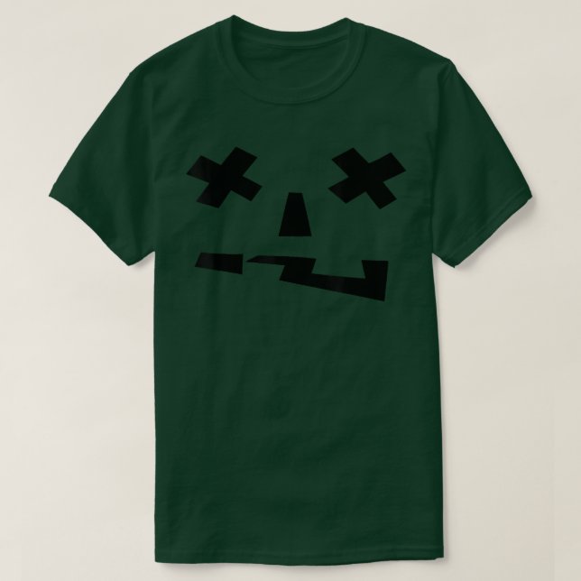 Jack O Lantern Costume Scary Pumpkin Face Hallowee T-Shirt (Design Front)