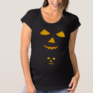 Jack-o-Lantern Face Baby Halloween Maternity Maternity T-Shirt