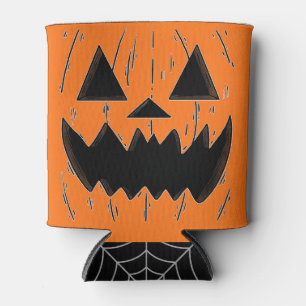 Jack-o’-Lantern Face – Halloween Can Cooler