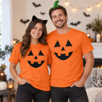 Jack O Lantern Face Orange Couples Halloween