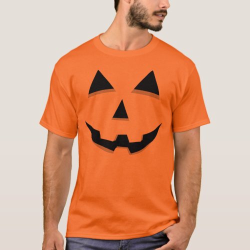 Jack_O_Lantern Face Orange Halloween Costume T_Shirt