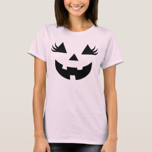 Jack O Lantern Face Pumpkin Halloween Costume Wome T-Shirt