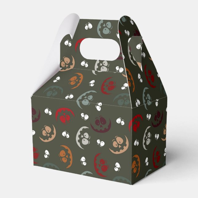 Jack-O-Lantern Faces Favor Boxes (Front Side)